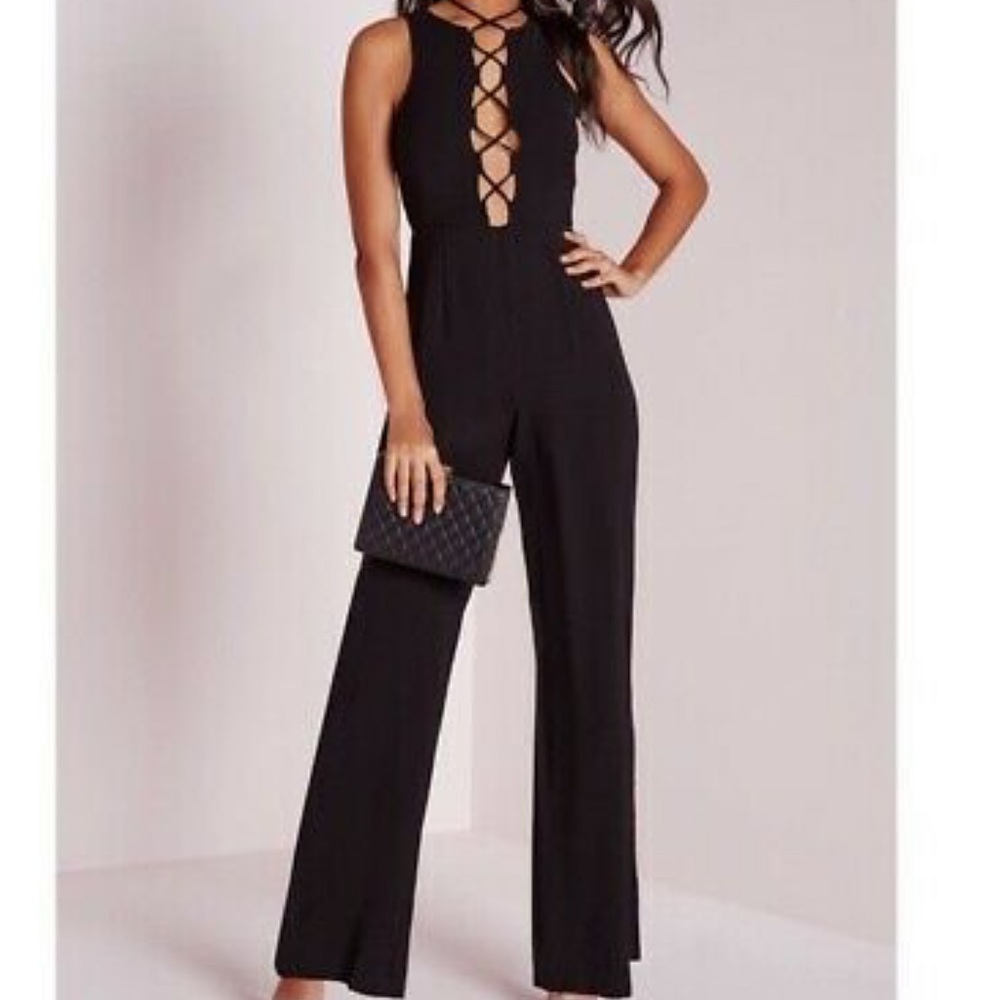 Missguided black jumpsuit